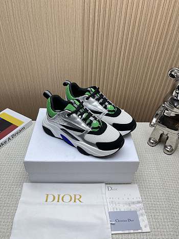 Dior B22 Green Silver Sneaker