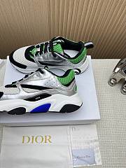 Dior B22 Green Silver Sneaker - 5