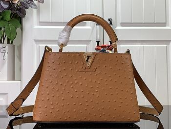 Louis Vuitton LV Capucines BB Caramel Ostrich 27cm