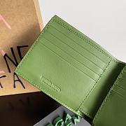 Bottega Veneta Intrecciato Leather Billfold Wallet Green 11x9.5x1cm - 2