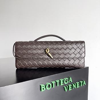 Bottega Veneta Long Clutch Andiamo With Handle Brown 31x13x3cm