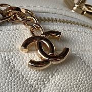 Chanel Backpack Mini White Caviar Gold 18x13x9cm - 3