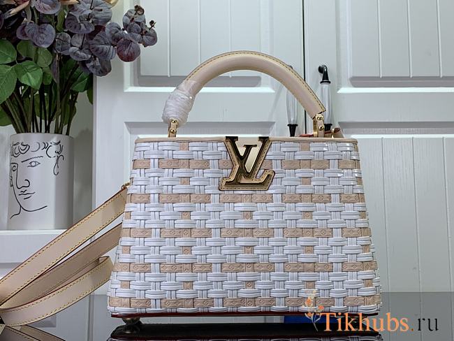 Louis Vuitton LV Capucines BB White Coated Canvas 27cm - 1