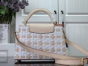 Louis Vuitton LV Capucines BB White Coated Canvas 27cm - 2