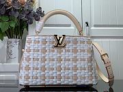 Louis Vuitton LV Capucines MM White Coated Canvas 31.5cm - 1