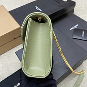 YSL Small Envelope Bag Green Gold 21 × 13 × 6 cm - 6