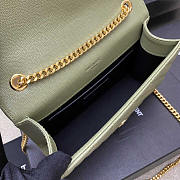 YSL Small Envelope Bag Green Gold 21 × 13 × 6 cm - 3