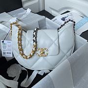 Chanel 19 Hobo Bag White 25x20x7cm - 1