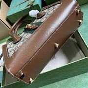 Gucci Jackie 1961 Small Tote Bag Brown 24x15x11cm - 3