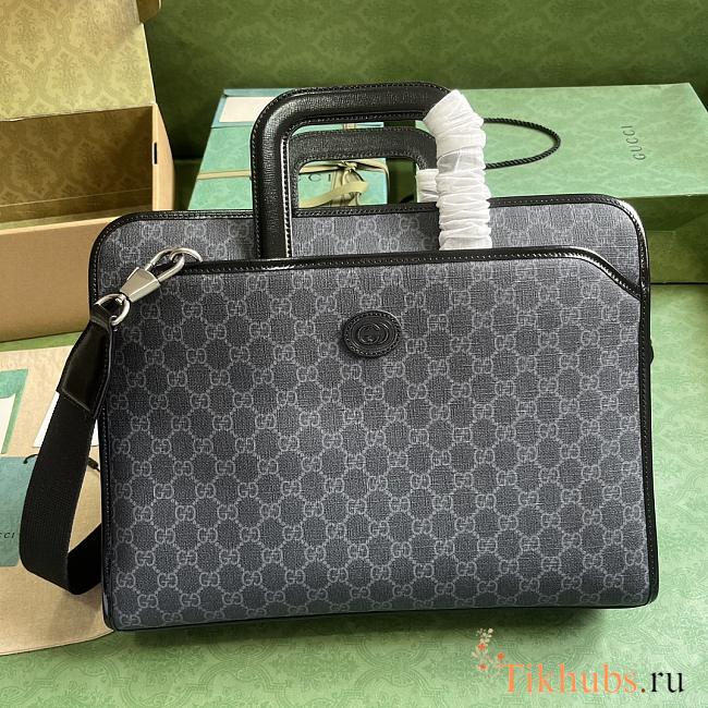 Gucci Briefcase With Interlocking G Black 40x29.5x11cm - 1