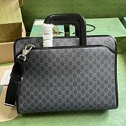 Gucci Briefcase With Interlocking G Black 40x29.5x11cm - 5