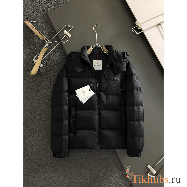 Moncler Hooded Puffer Jacket Black - 1