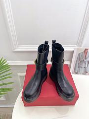 Valentino Garavani Black One Stud Beatle Leather Boots - 3