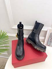 Valentino Garavani Black One Stud Beatle Leather Boots - 2