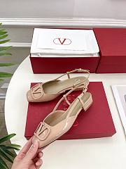 Valentino Garavani Roman Stud Beige Flat - 5