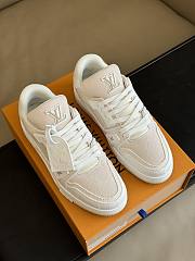 Louis Vuitton LV Trainer Beige Denim Sneaker - 3