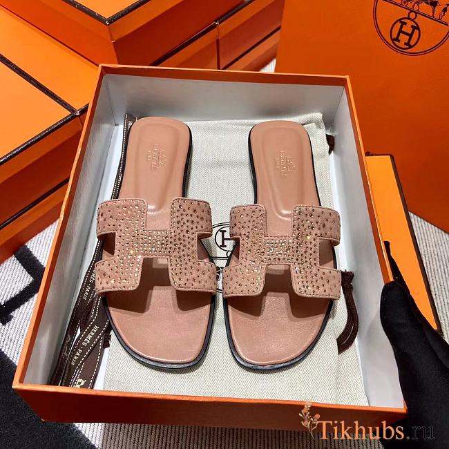 Hermes Oran Beige Slipper - 1