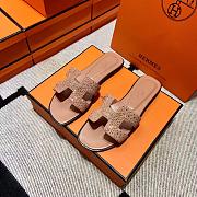 Hermes Oran Beige Slipper - 3