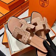 Hermes Oran Beige Slipper - 4