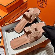 Hermes Oran Beige Slipper - 5