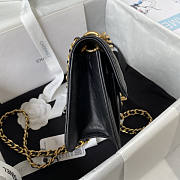 Chanel Flap Bag Black Gold Hardware 19x14x6cm - 5