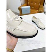 Prada Patent Leather Loafers White - 4