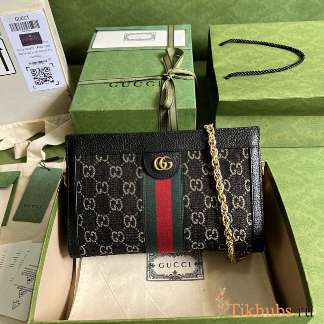 Gucci Ophidia GG Small Shoulder Bag Black 26x17.5x8cm - 1