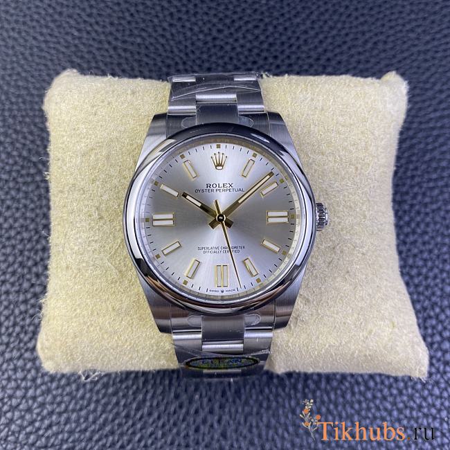 Rolex Oyster Perpetual silver dial 41mm - 1