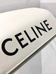 Celine Triangle Bag in Smooth Calfskin White 21x15x4cm - 2