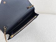 YSL Cassandre Leather Envelope Chain Wallet Black 19x12.5x3.5cm - 4