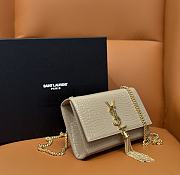 YSL Kate Crocodile Beige Gold 20x13.5x5.5cm - 5