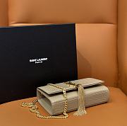 YSL Kate Crocodile Beige Gold 20x13.5x5.5cm - 4