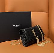 YSL Kate Crocodile Black Gold 20x13.5x5.5cm - 6