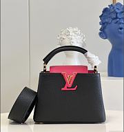 Louis Vuitton LV Capucines Mini Black Pink 27cm - 1