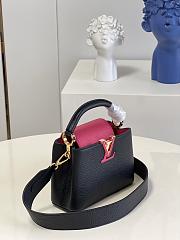 Louis Vuitton LV Capucines Mini Black Pink 27cm - 2