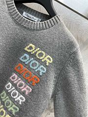 Dior Sweater Grey Cashmere Intarsia - 5