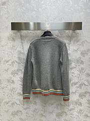 Dior Sweater Grey Cashmere Intarsia - 3