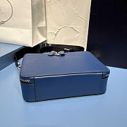 Prada Medium Brique Saffiano Leather Bag Bluette 22x16x6cm - 6