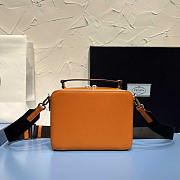 Prada Medium Brique Saffiano Leather Bag Papaya 22x16x6cm - 4