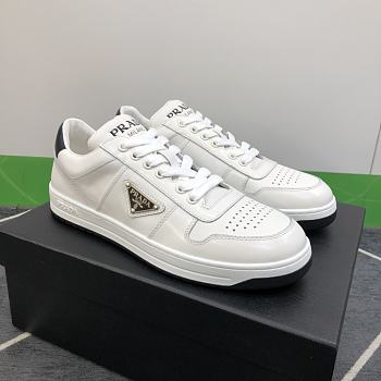 Prada Downtown Leather Sneakers White