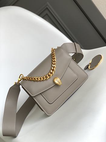 BVLGARI Small Serpenti Forever Crossbody Bag Grey 20cm