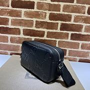 Gucci Jumbo GG Medium Messenger Bag Black 25.5x12x10cm - 6