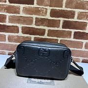 Gucci Jumbo GG Medium Messenger Bag Black 25.5x12x10cm - 5