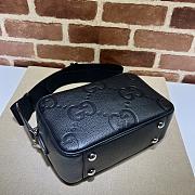 Gucci Jumbo GG Medium Messenger Bag Black 25.5x12x10cm - 4