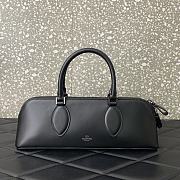 Valentino Rockstud E/W Calfskin Handbag Black 34x11x8cm - 4