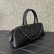 Valentino Rockstud E/W Calfskin Handbag Black 34x11x8cm - 2