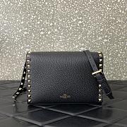 Valentino Smll Rockstud Black Crossbody Bag 22.5x15x6cm - 4