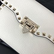 Valentino Smll Rockstud White Crossbody Bag 22.5x15x6cm - 2