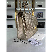 Chanel Lambskin Medium Double Flap Bag Metallic Gold 25cm - 5