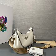 Prada Re-Edition 2005 Re-Nylon Bag White 22x18x6cm - 4